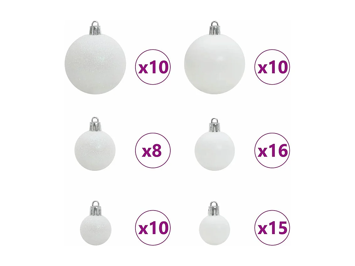 Sapin de Noël artificiel pré-éclairé Argent 180 cm PET