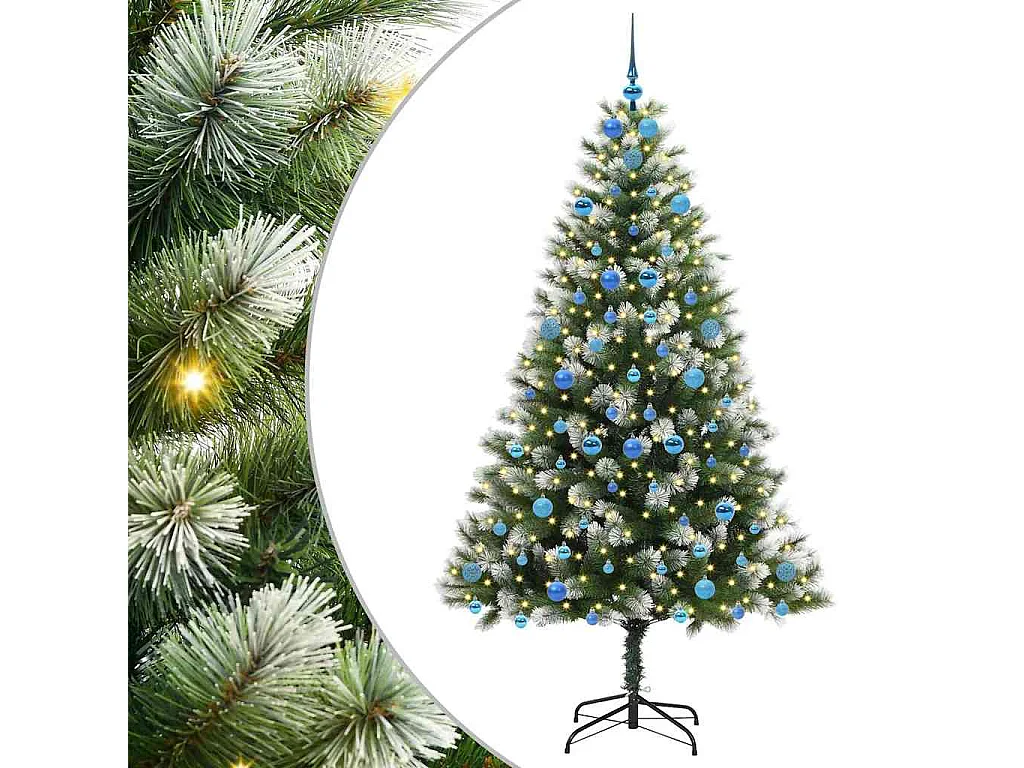 Sapin de Noël artificiel à charnière avec neige en flocons