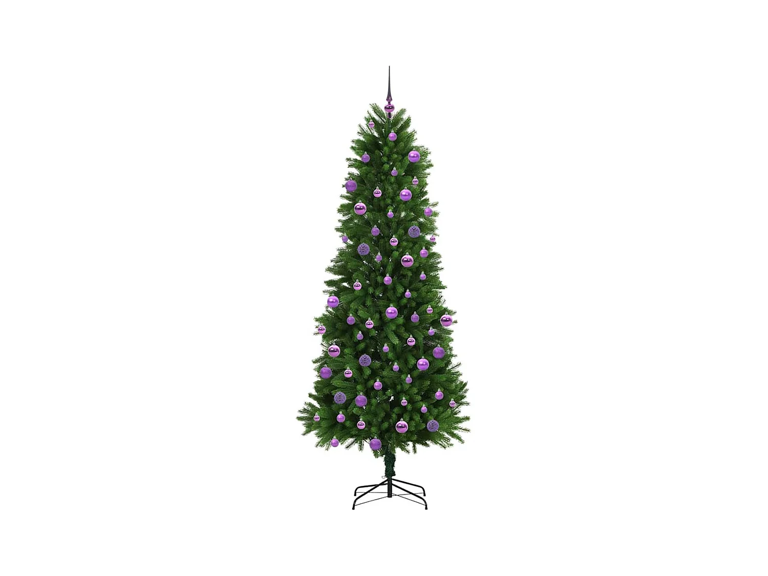 Sapin de Noël avec 300 LED avec support Vert 240 cm PE