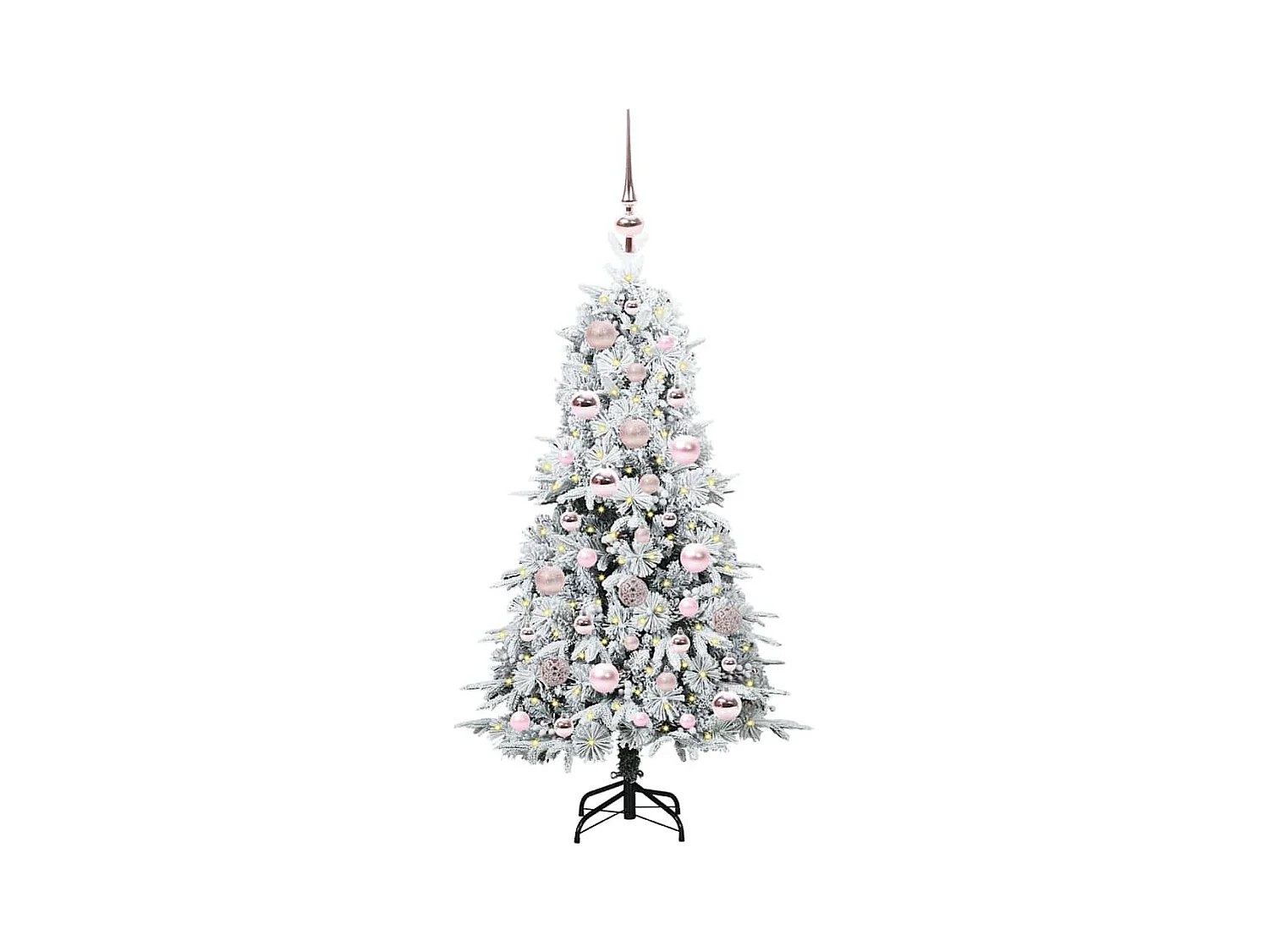 Kunstmatige Hinged Kerstboom met 150 LED Groen 120 cm PE en PVC