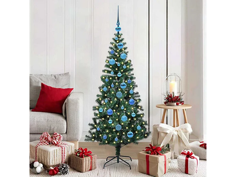 Árvore de Natal Artificial Pré-iluminada Verde 150 cm