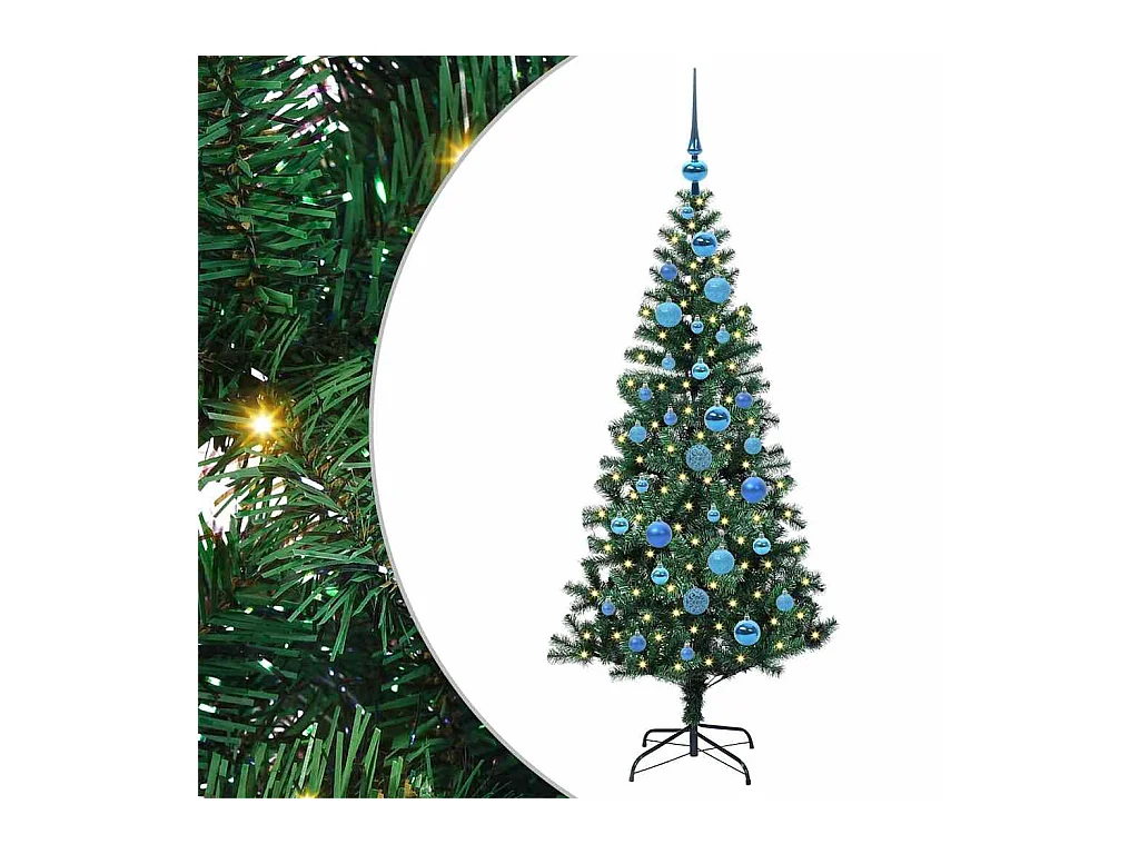 Árvore de Natal Artificial Pré-iluminada Verde 150 cm