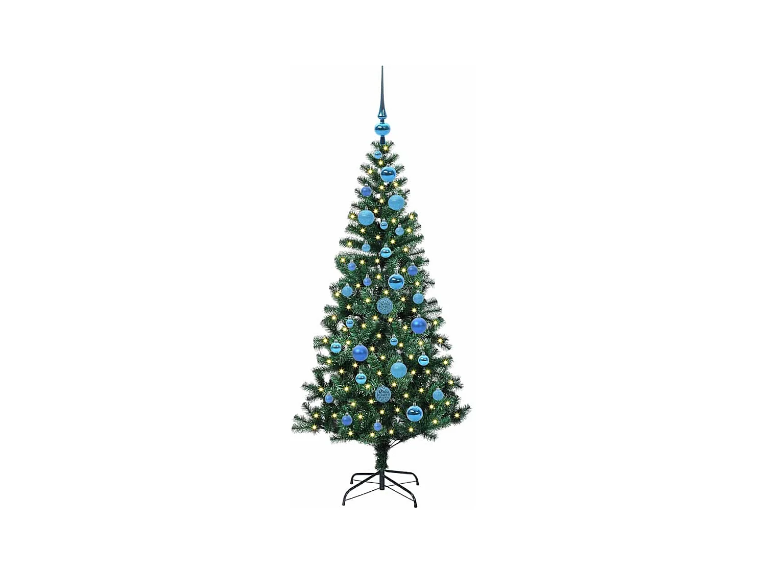 Árvore de Natal Artificial Pré-iluminada Verde 150 cm
