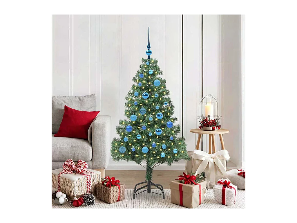 Sapin de Noël avec 150 LED avec support Vert 150 cm PVC
