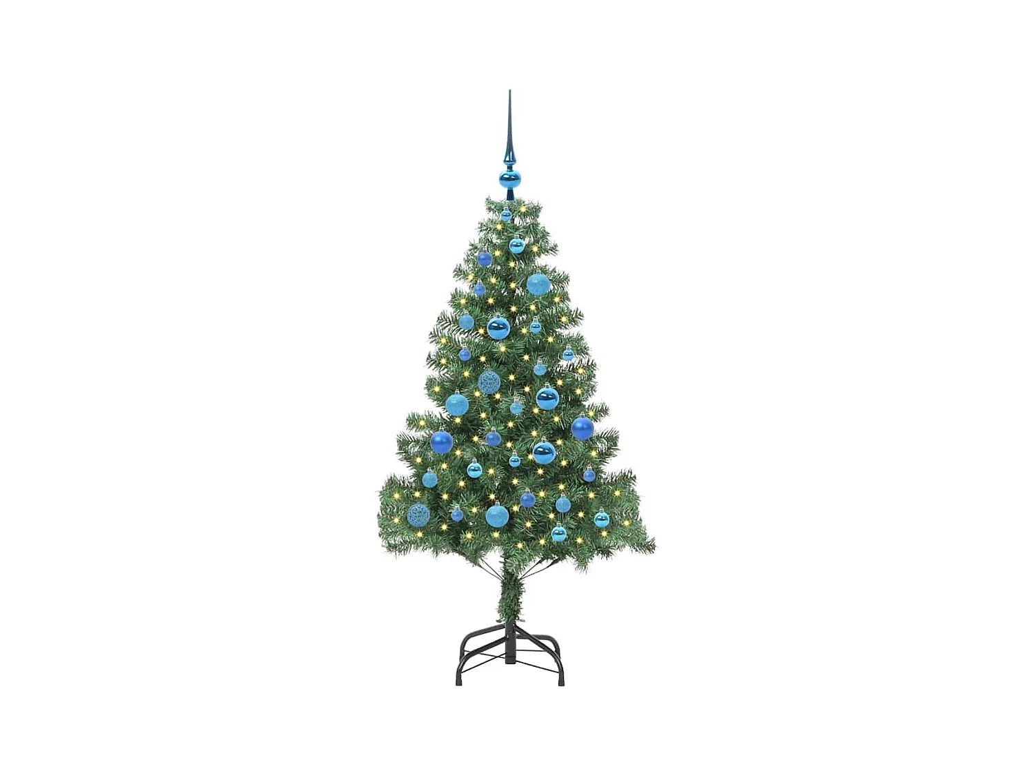Sapin de Noël avec 150 LED avec support Vert 150 cm PVC