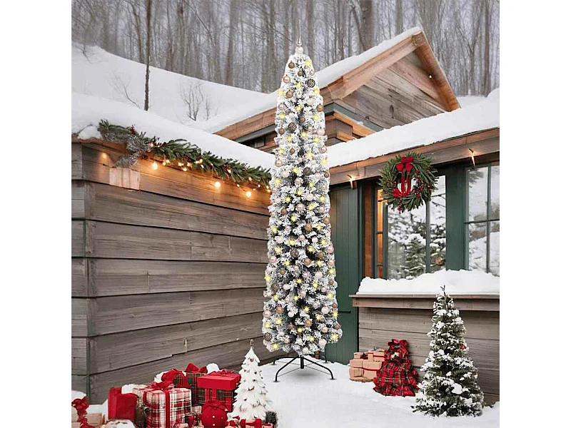 Sapin de Noël artificiel Vert 240 cm PVC et acier et plastique