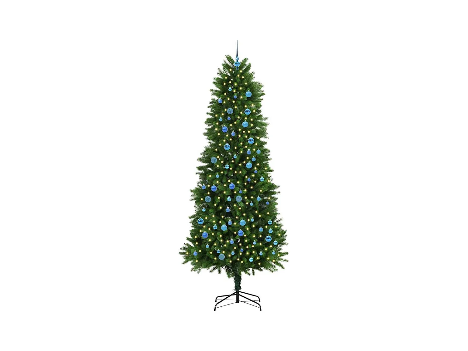 Sapin de Noël avec 300 LED avec support Vert 240 cm PE