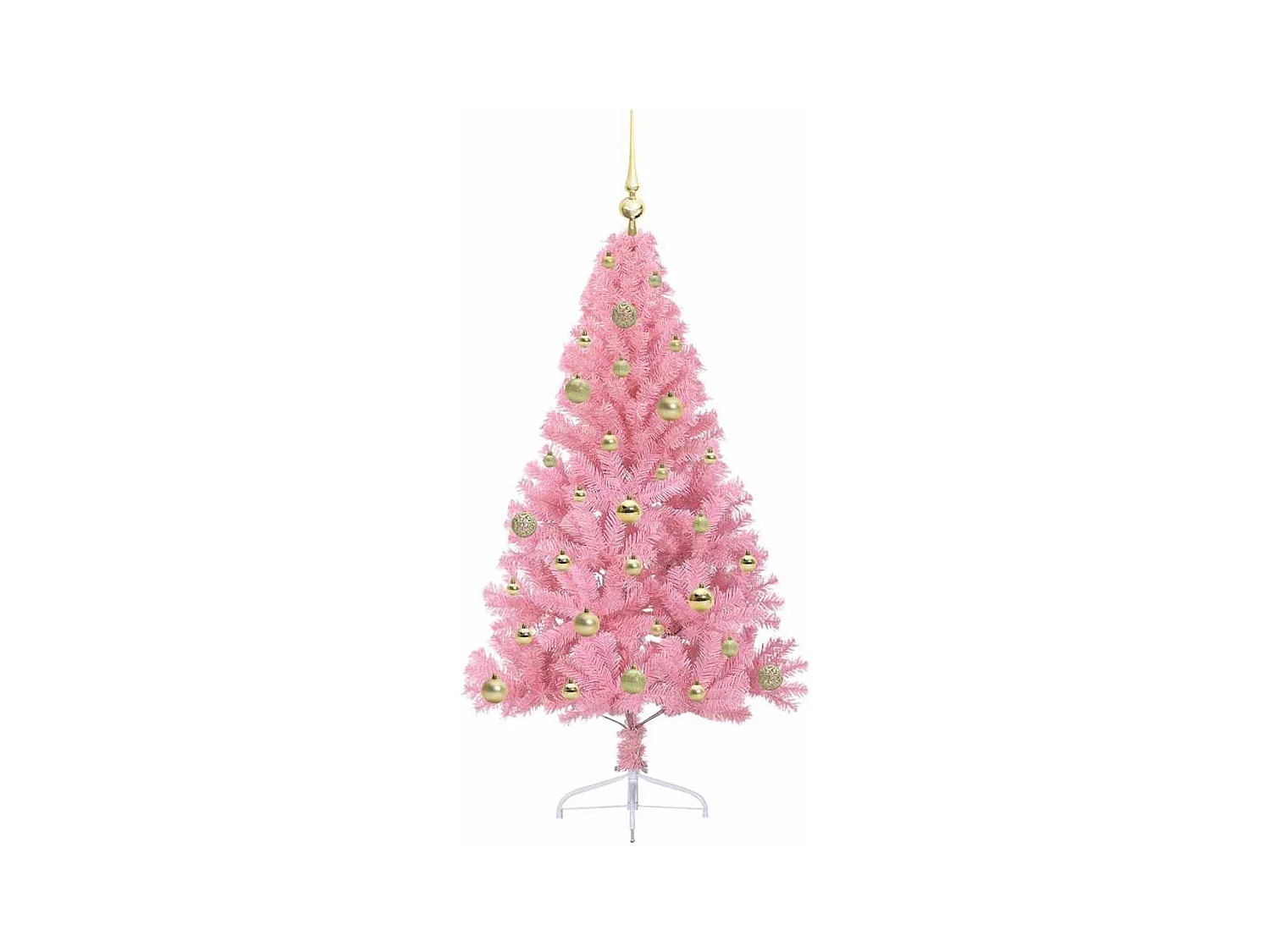 Sapin de Noël artificiel pré-éclairé Rose 150 cm PVC