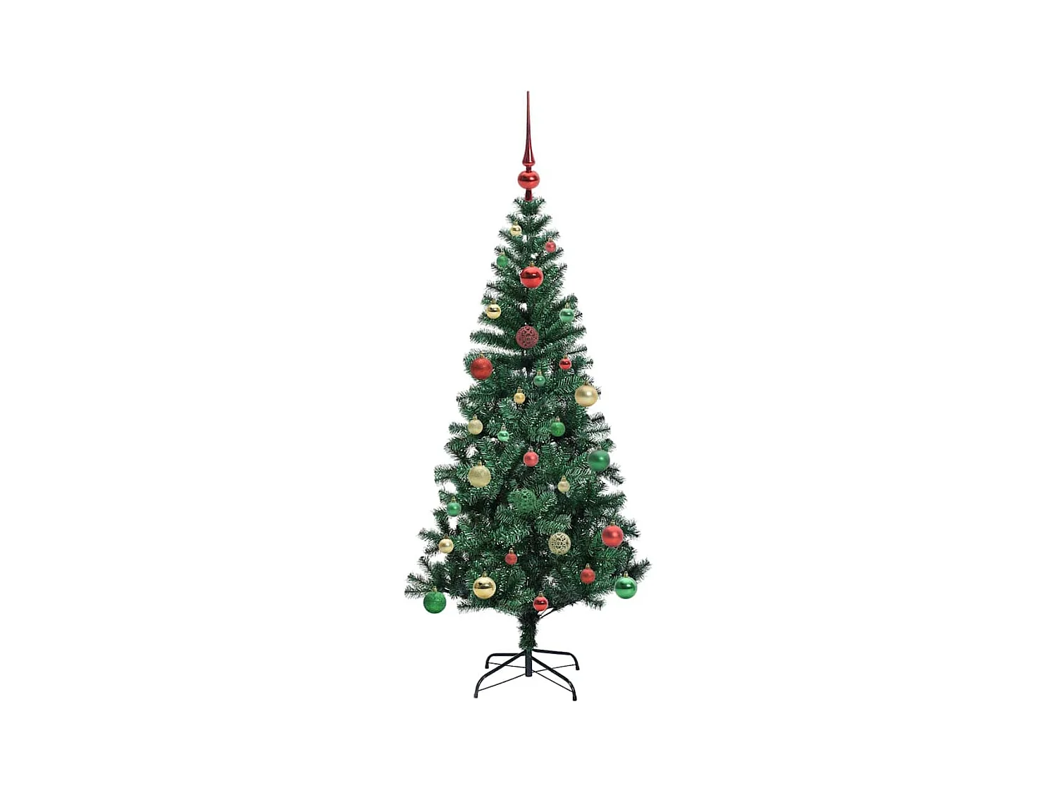 Árbol de Navidad Artificial Preiluminado Verde 150 cm