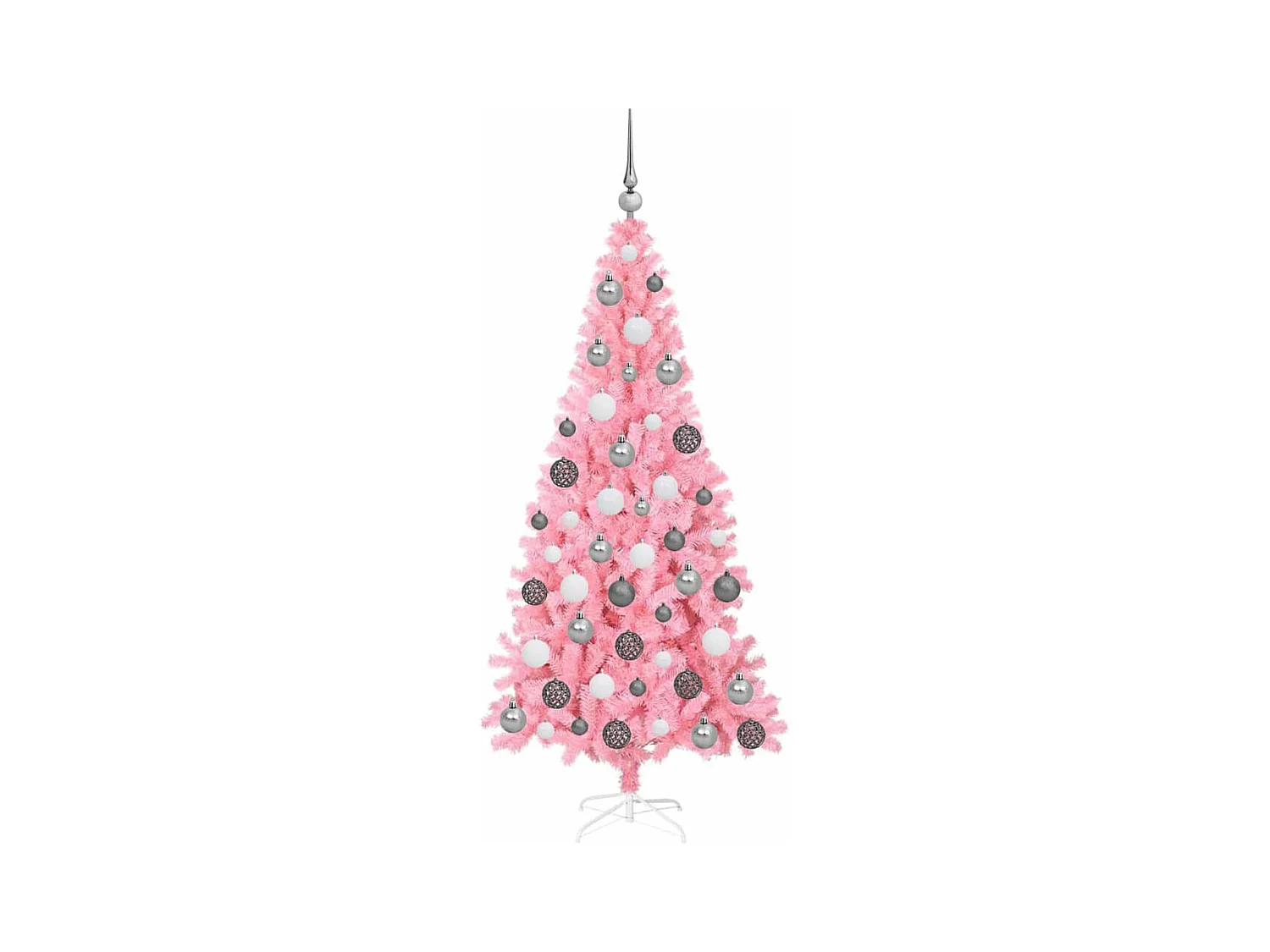Árbol de Navidad con 300 LED con soporte Rosa 180 cm PVC
