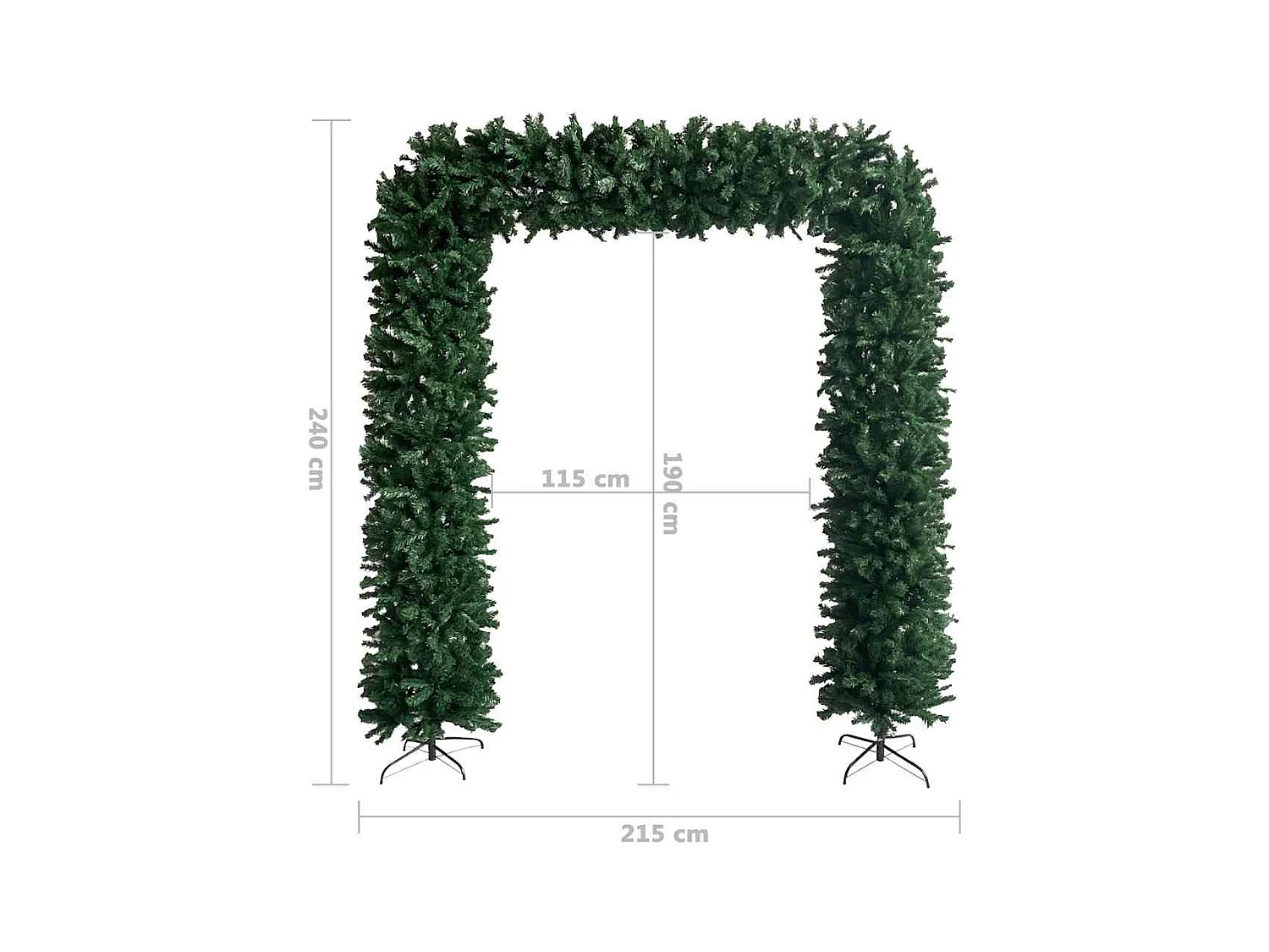 Kerstboog 240 cm groen