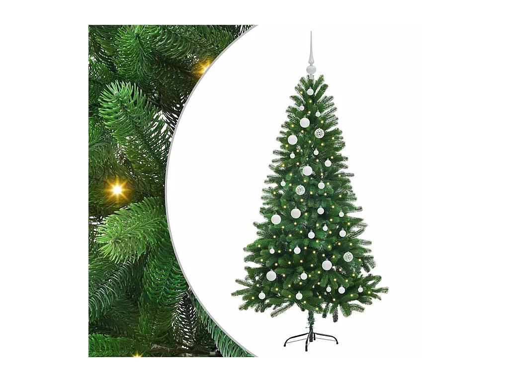 Sapin de Noël avec 150 LED avec support Vert 150 cm PE