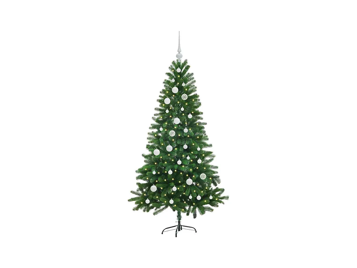 Sapin de Noël avec 150 LED avec support Vert 150 cm PE
