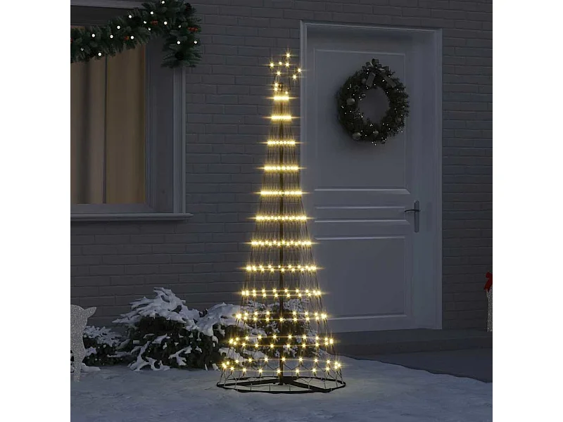 Arbre de Noël LED Blanc chaud 71 x 71 x 184,5 cm Métal