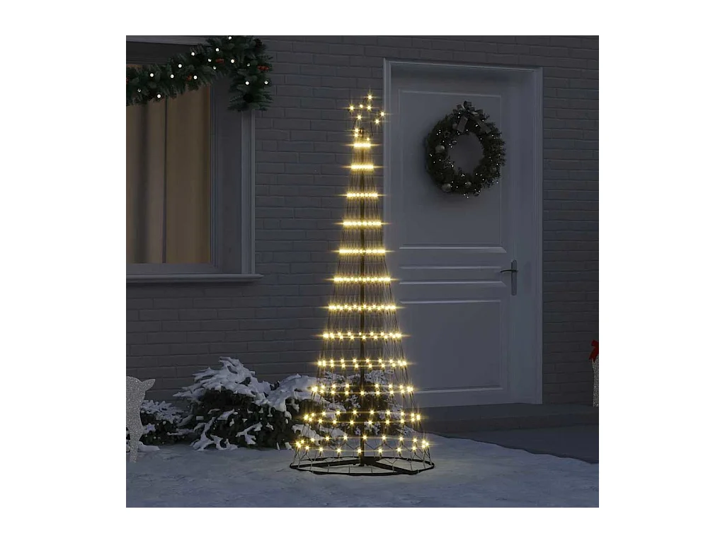 Arbre de Noël LED Blanc chaud 71 x 71 x 184,5 cm Métal