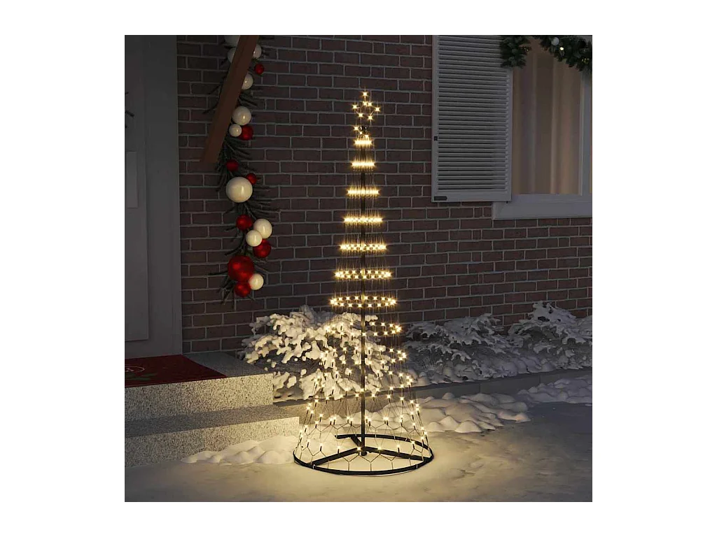 Arbre de Noël LED Blanc chaud 71 x 71 x 184,5 cm Métal