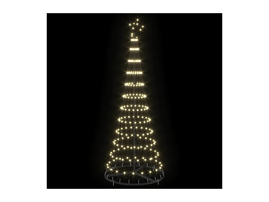 Arbre de Noël LED Blanc chaud 71 x 71 x 184,5 cm Métal