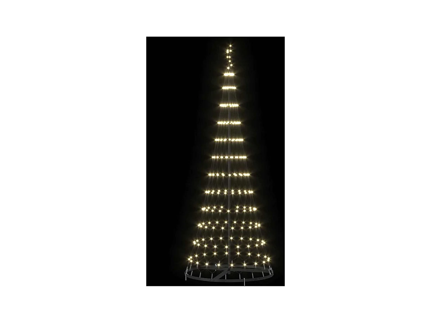 Arbre de Noël LED Blanc chaud 71 x 71 x 184,5 cm Métal