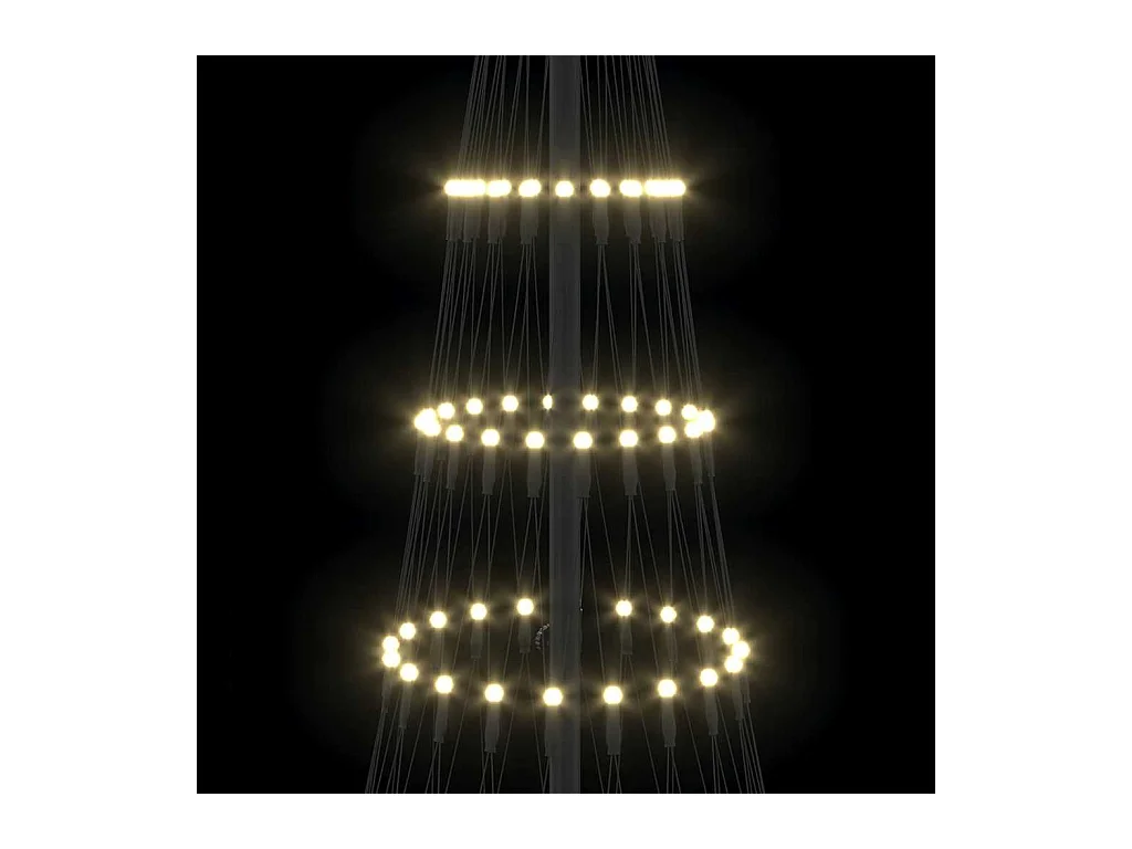 Arbre de Noël LED Blanc chaud 71 x 71 x 184,5 cm Métal