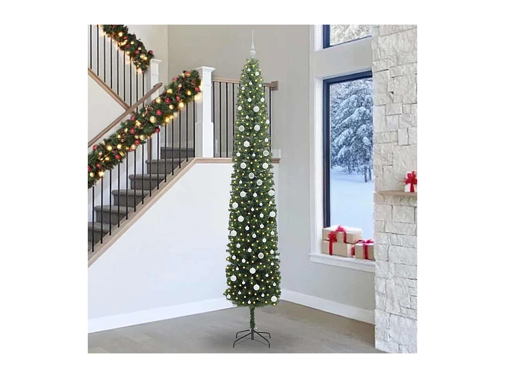 Árbol de Navidad artificial Verde 300 cm PVC, Acero y Plástico