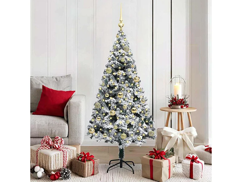 Sapin de Noël artificiel Vert 150 cm PVC, Acier et Plastique