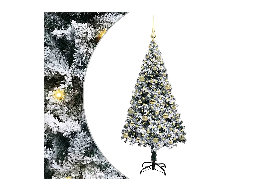 Sapin de Noël artificiel Vert 150 cm PVC, Acier et Plastique