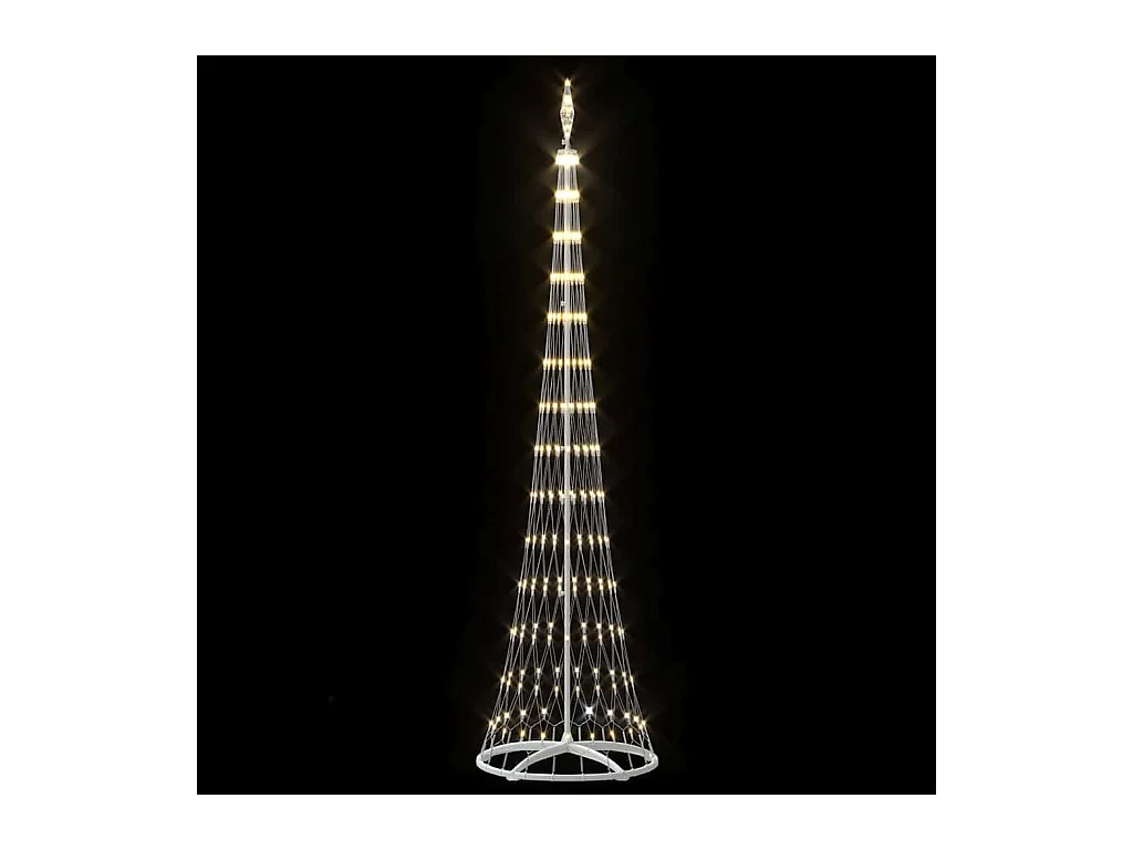 Árbol de Navidad LED con 290 LED Cálido 70 x 70 x 250 cm Metal