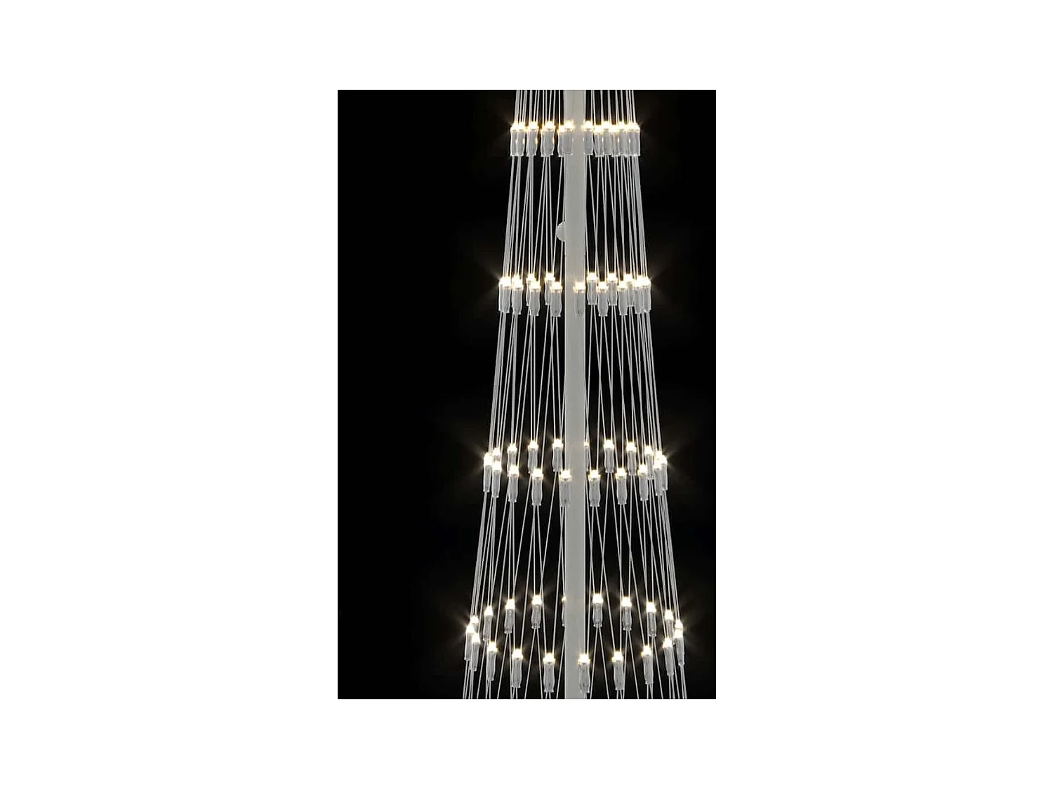 Árbol de Navidad LED con 290 LED Cálido 70 x 70 x 250 cm Metal