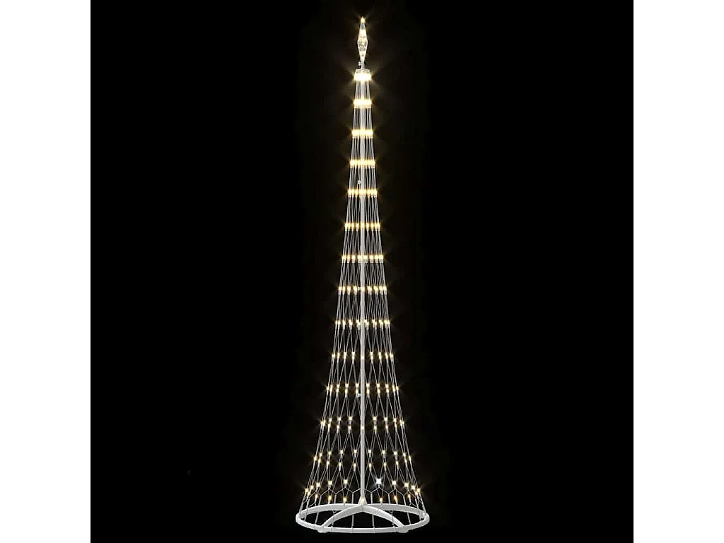 Arbre de Noël LED Blanc chaud 70 x 70 x 250 cm Métal
