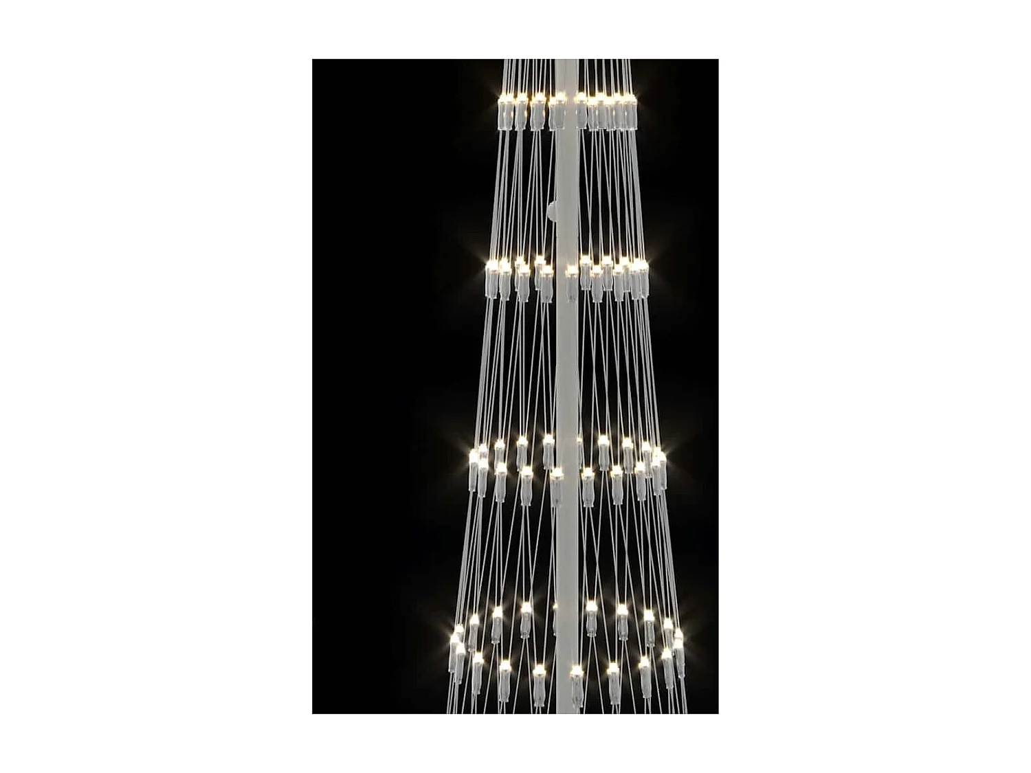 Arbre de Noël LED Blanc chaud 70 x 70 x 250 cm Métal