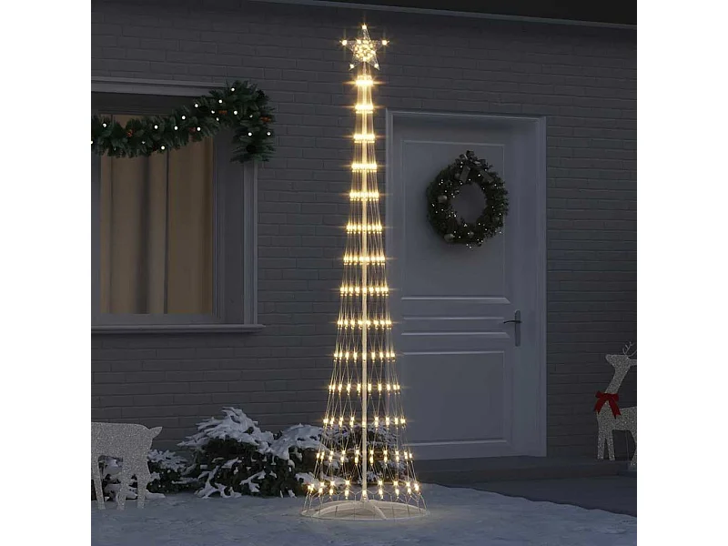 Árbol de Navidad LED con 290 LED Cálido 70 x 70 x 250 cm Metal