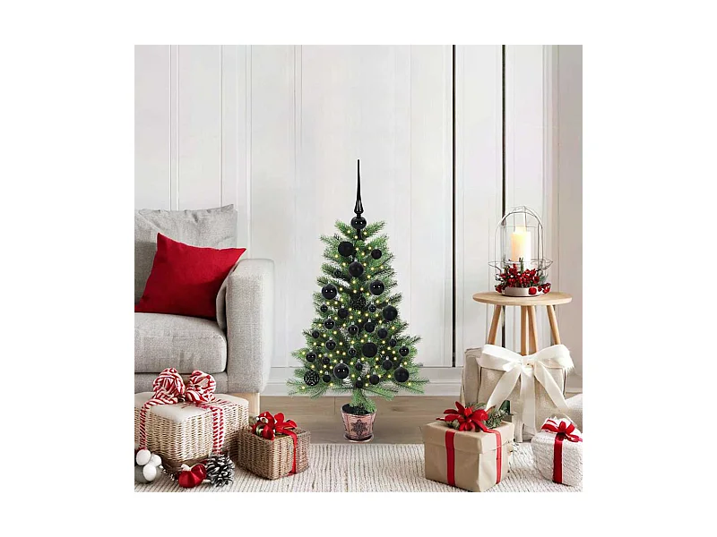 Árbol de Navidad con 150 LED con soporte Verde 90 cm PE