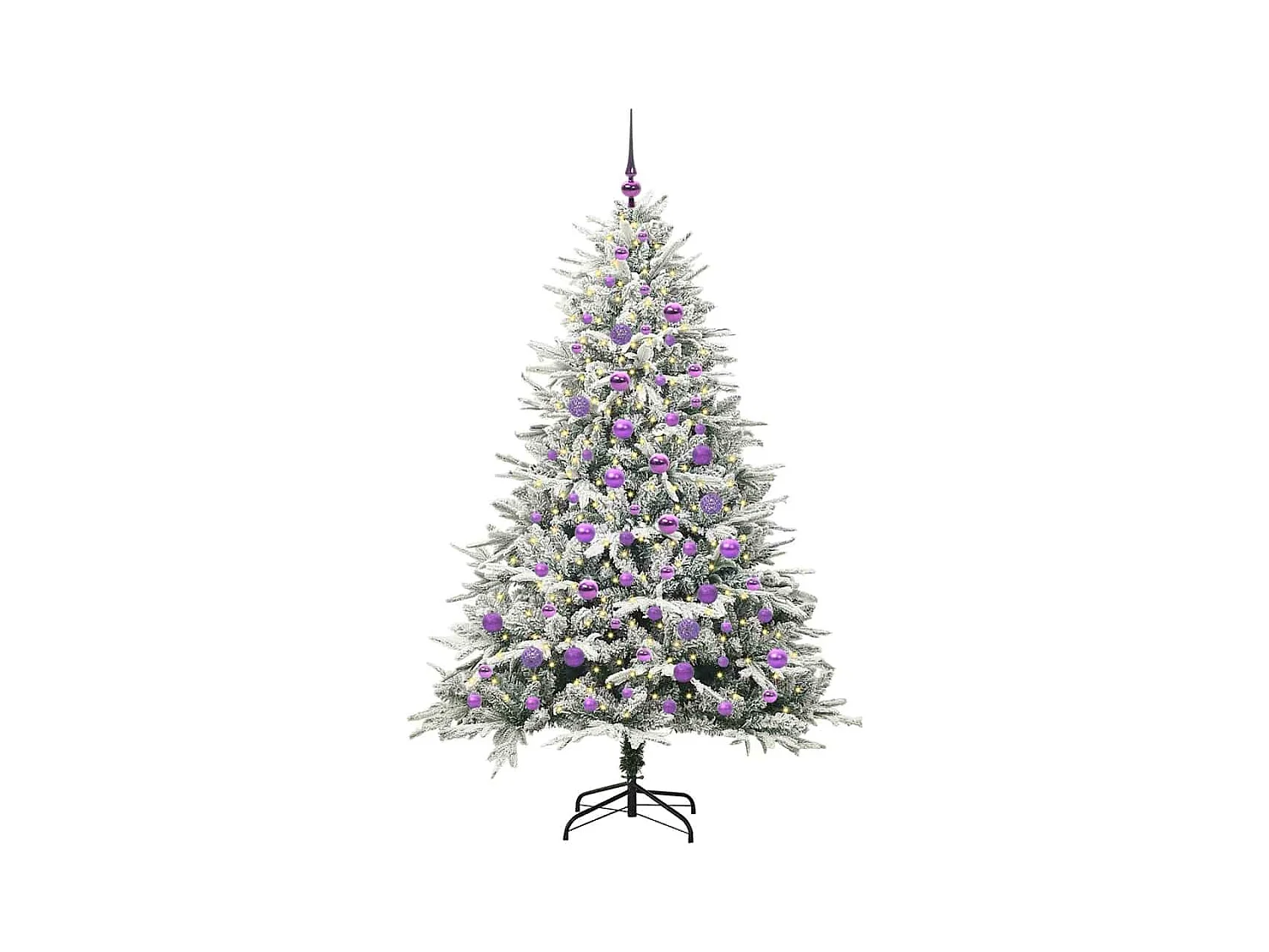 Sapin de Noël artificiel pré-éclairé avec set de boules Vert