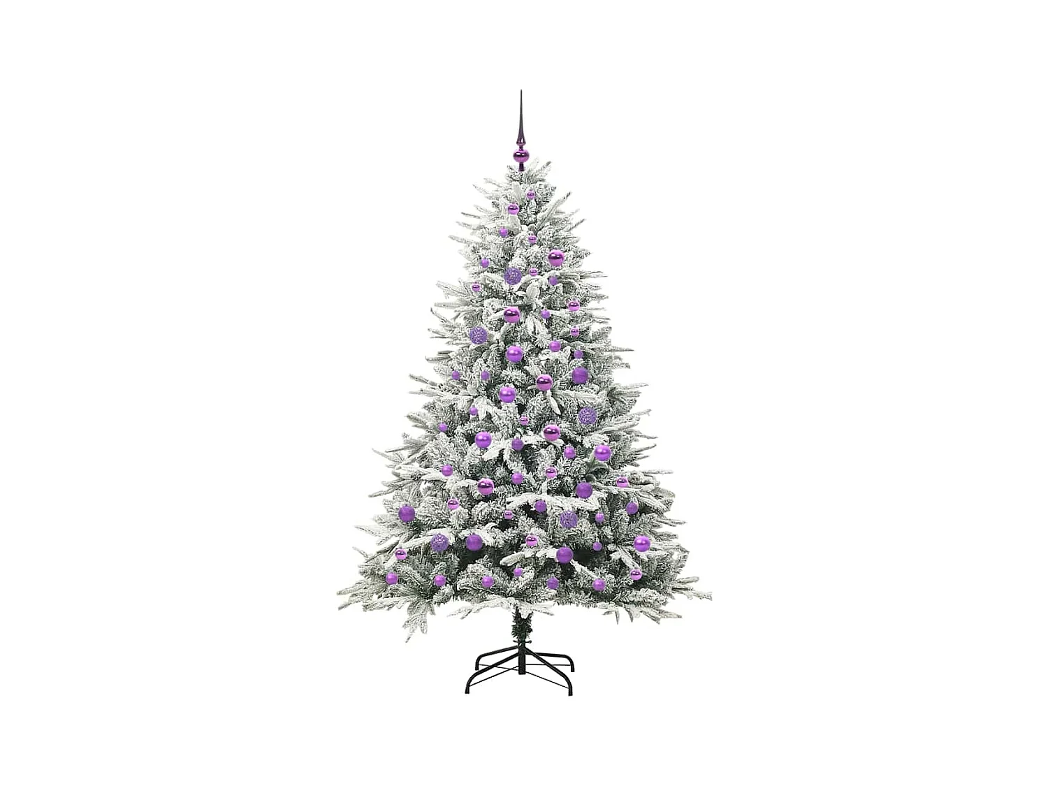 Sapin de Noël artificiel pré-éclairé avec set de boules Vert