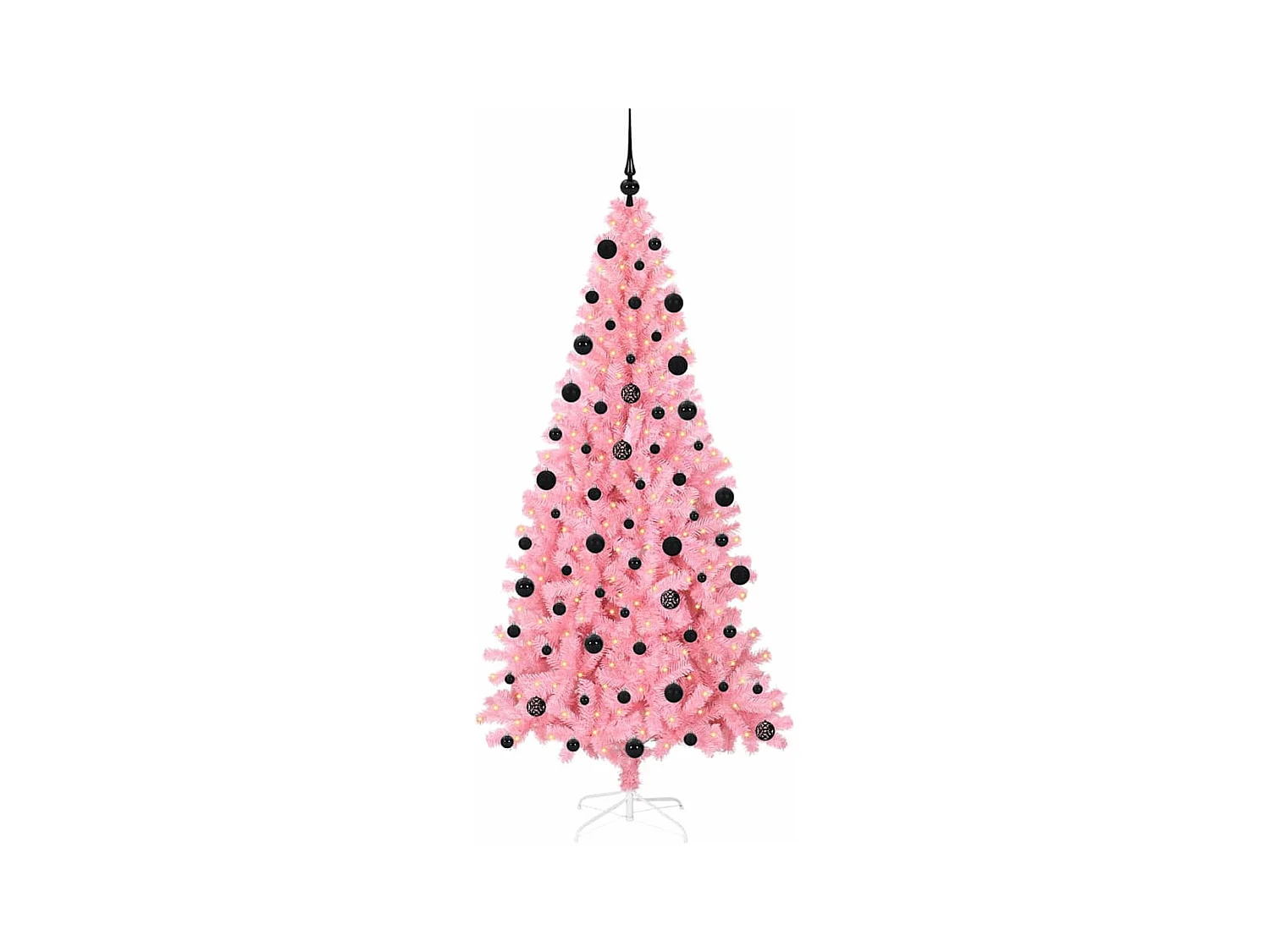 Árbol de Navidad con 300 LED con soporte Rosa 210 cm PVC