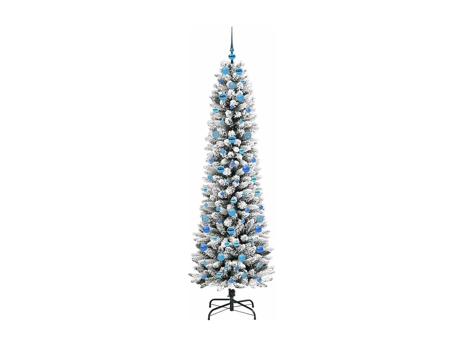 Árvore de Natal Artificial com 300 LEDs Verde e branco 210 cm