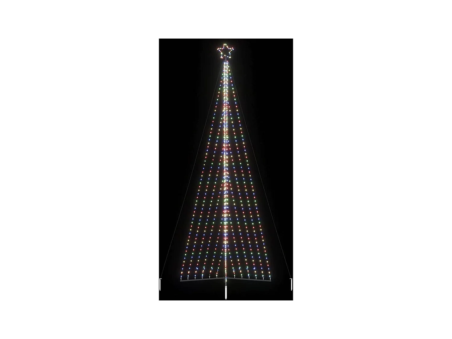 LED Árvore de Natal 789 LEDs Colorido 476 cm