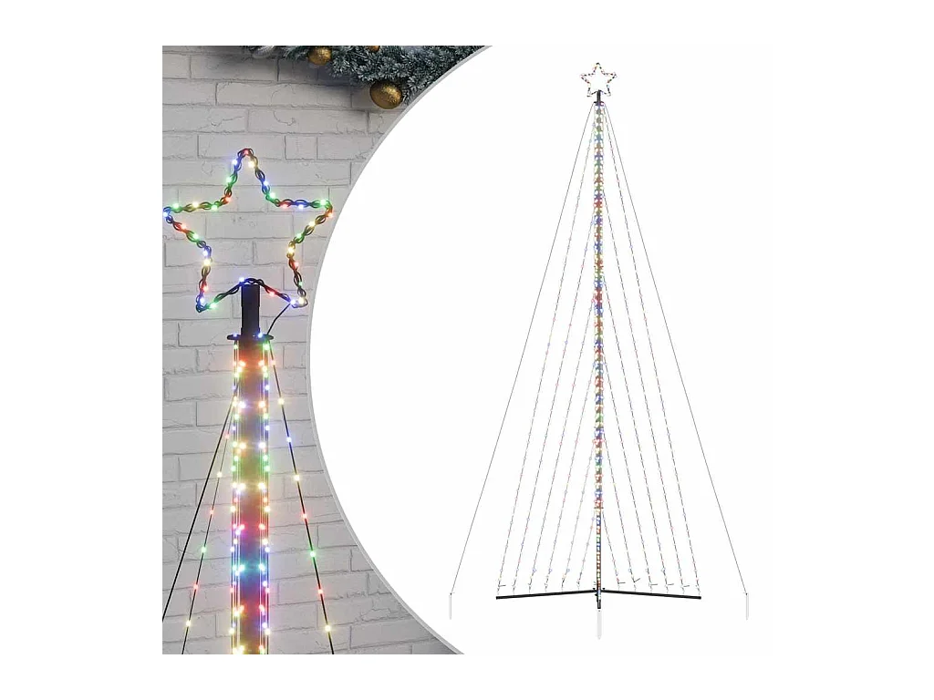 LED Árvore de Natal 789 LEDs Colorido 476 cm