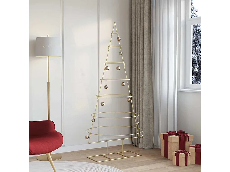 Árvore de Natal de metal Ouro 180 cm Aço com Revestimento em Pó