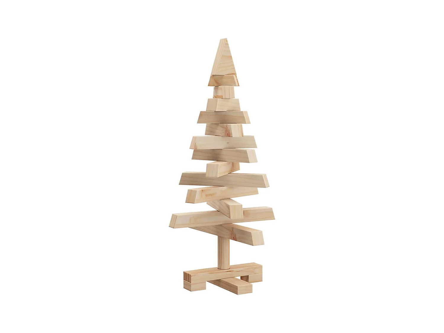 Arbres de Noël avec support Naturel 60 cm Bois massif en pin