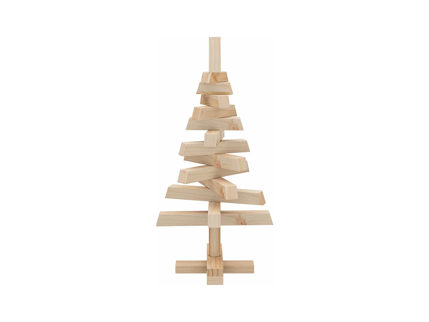 Arbres de Noël avec support Naturel 60 cm Bois massif en pin