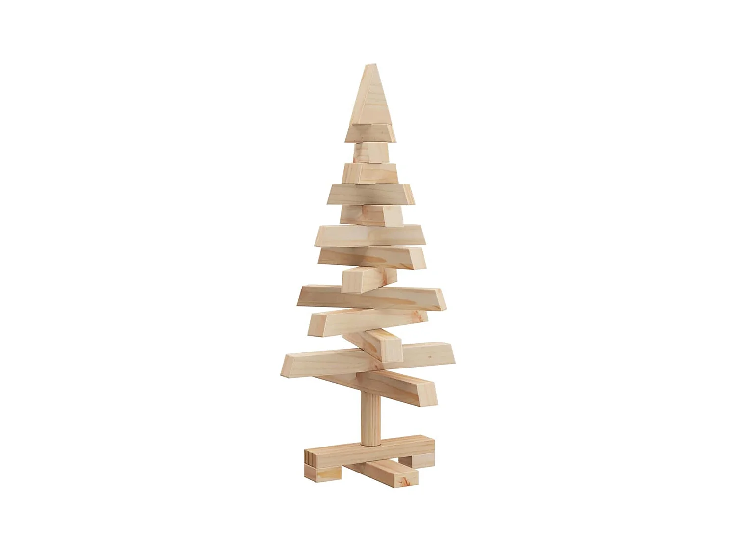 Arbres de Noël avec support Naturel 60 cm Bois massif en pin