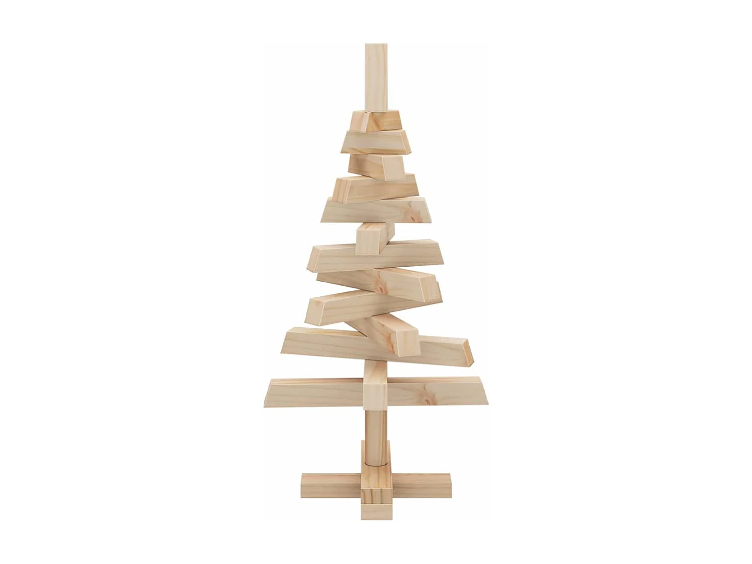 Arbres de Noël avec support Naturel 60 cm Bois massif en pin
