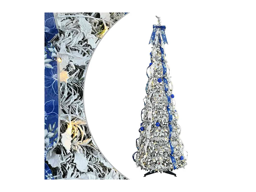 Kunstkerstboom met 200 LED met standaard Groen 210 cm PVC