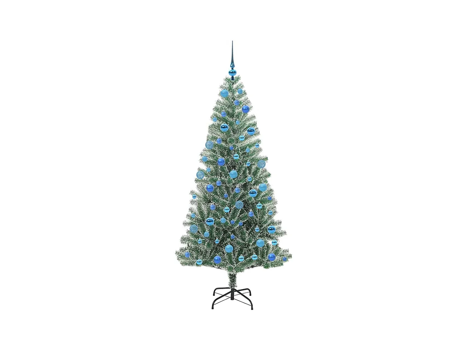 Árbol de Navidad Artificial Nevado con Luz LED Verde y 180 cm