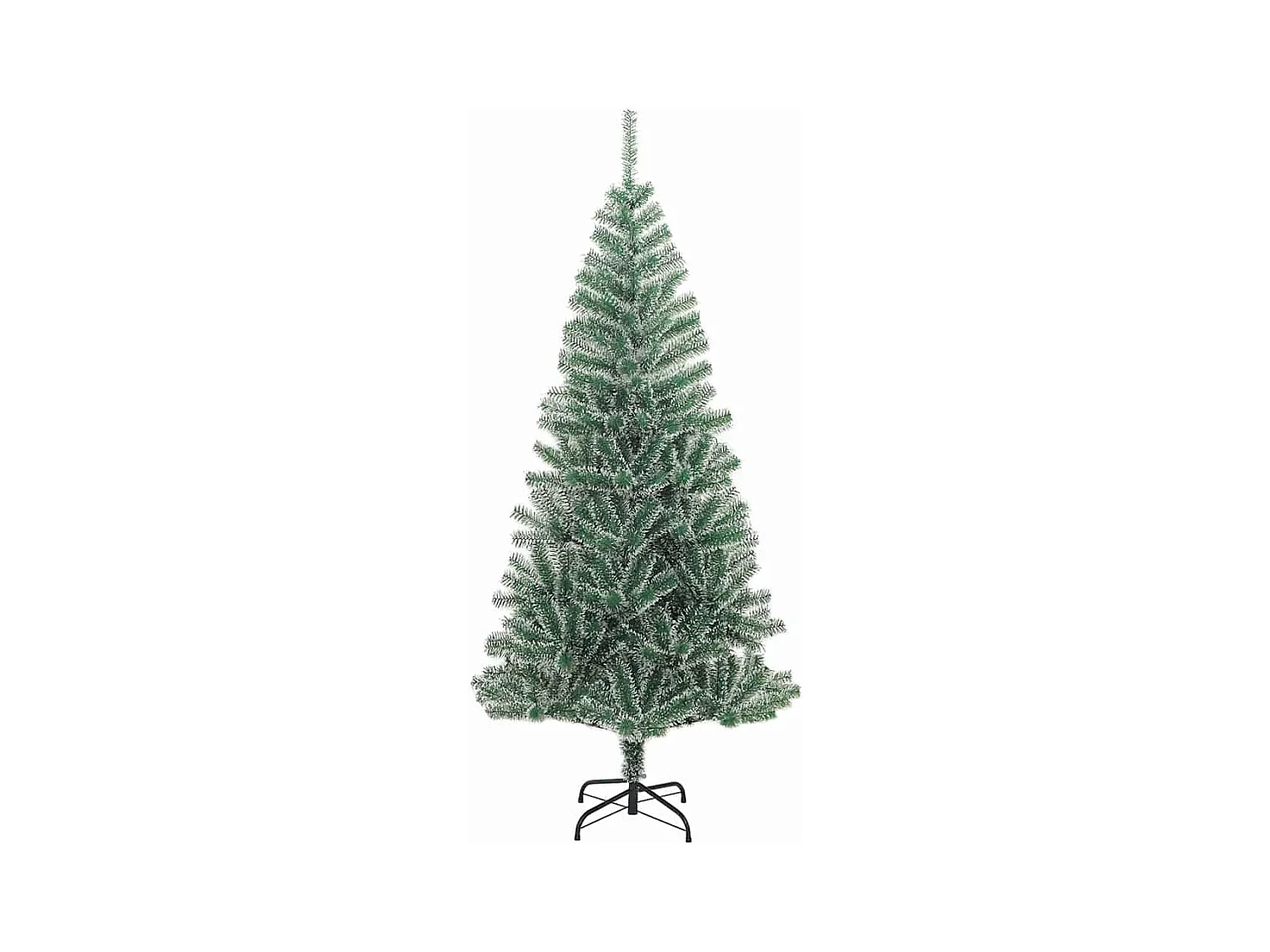 Árbol de Navidad Artificial Nevado con Luz LED Verde y 180 cm