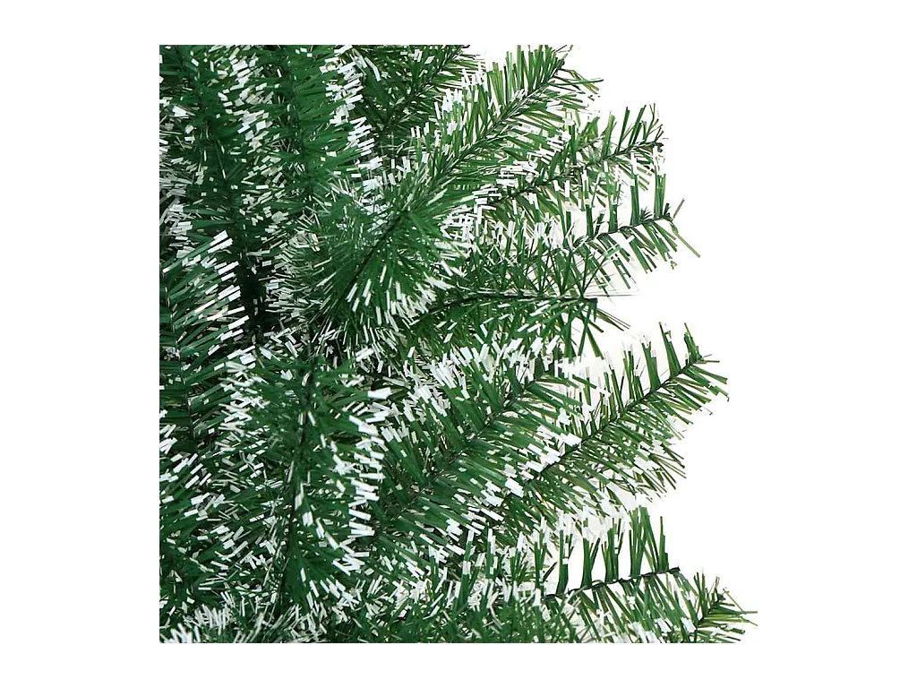 Árbol de Navidad Artificial Nevado con Luz LED Verde y 180 cm