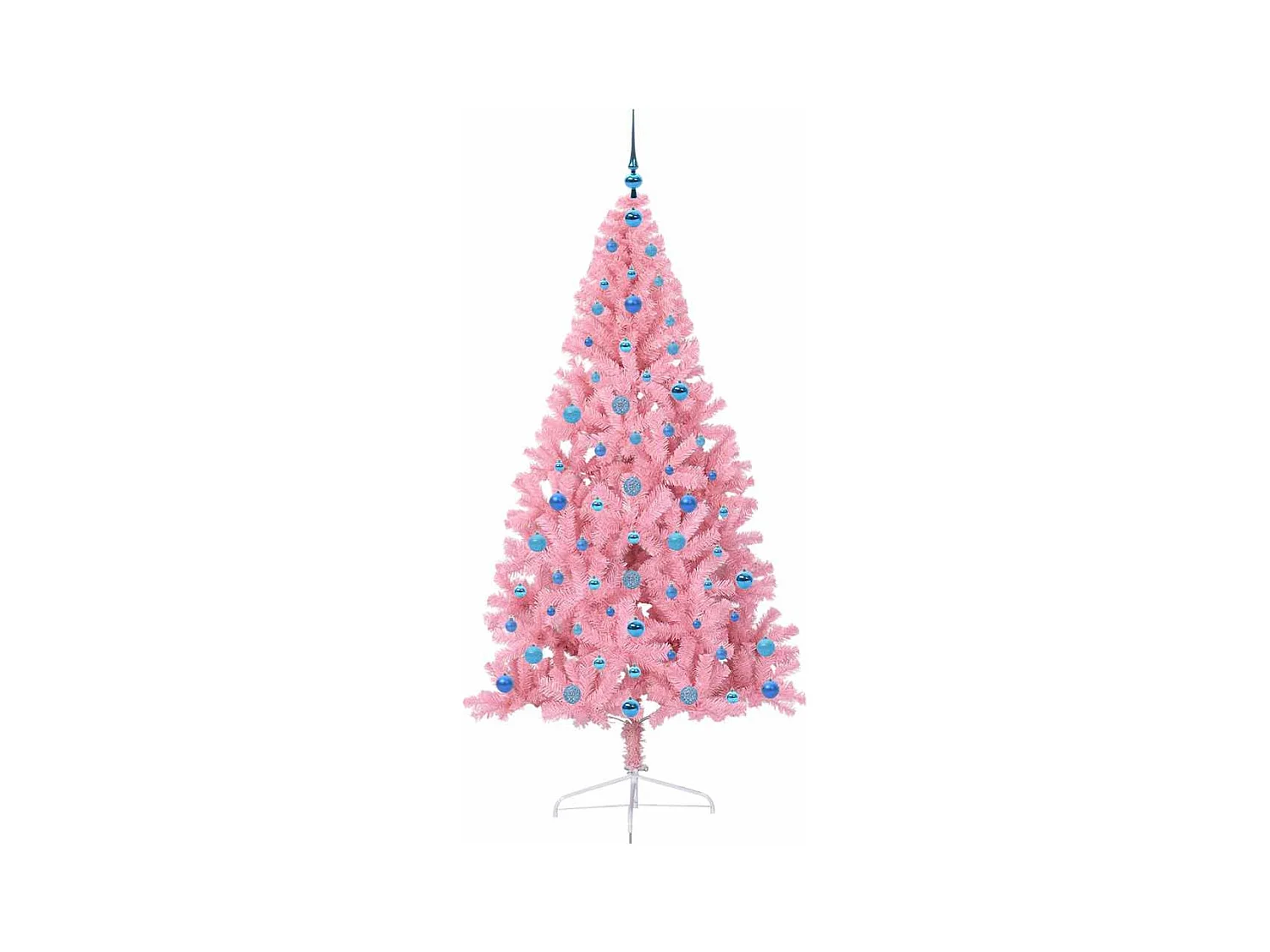 Sapin de Noël artificiel pré-éclairé Rose 210 cm PVC