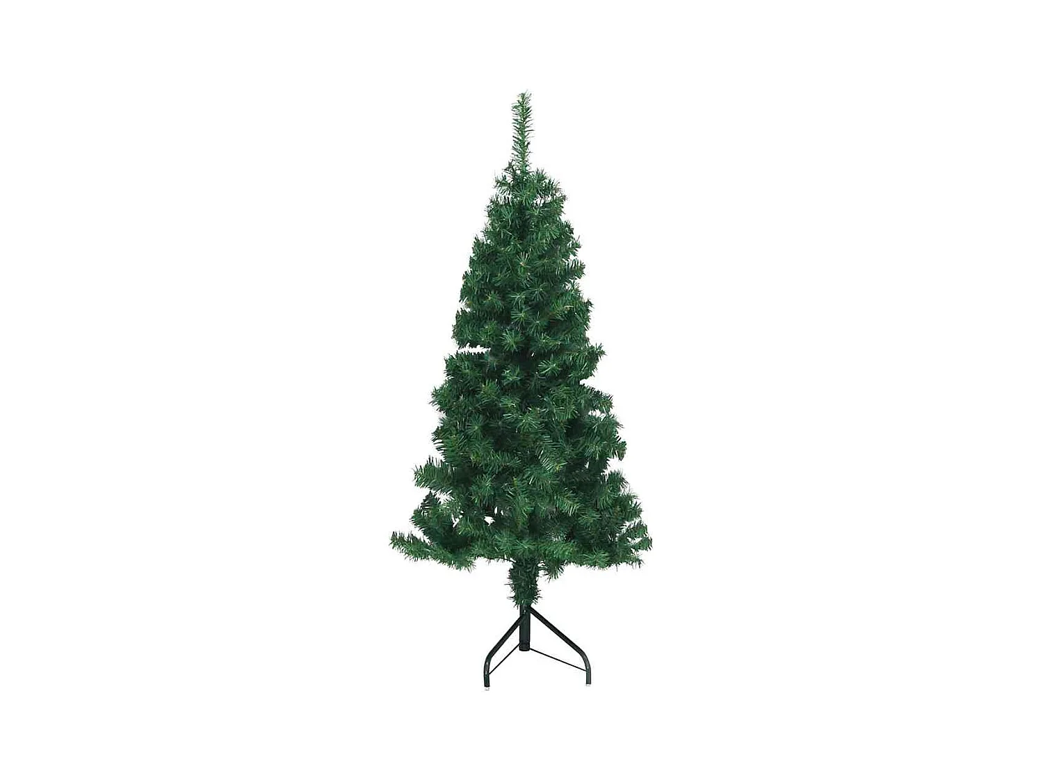 Arbre de Noël artificiel d'angle Vert 120 cm PVC et métal