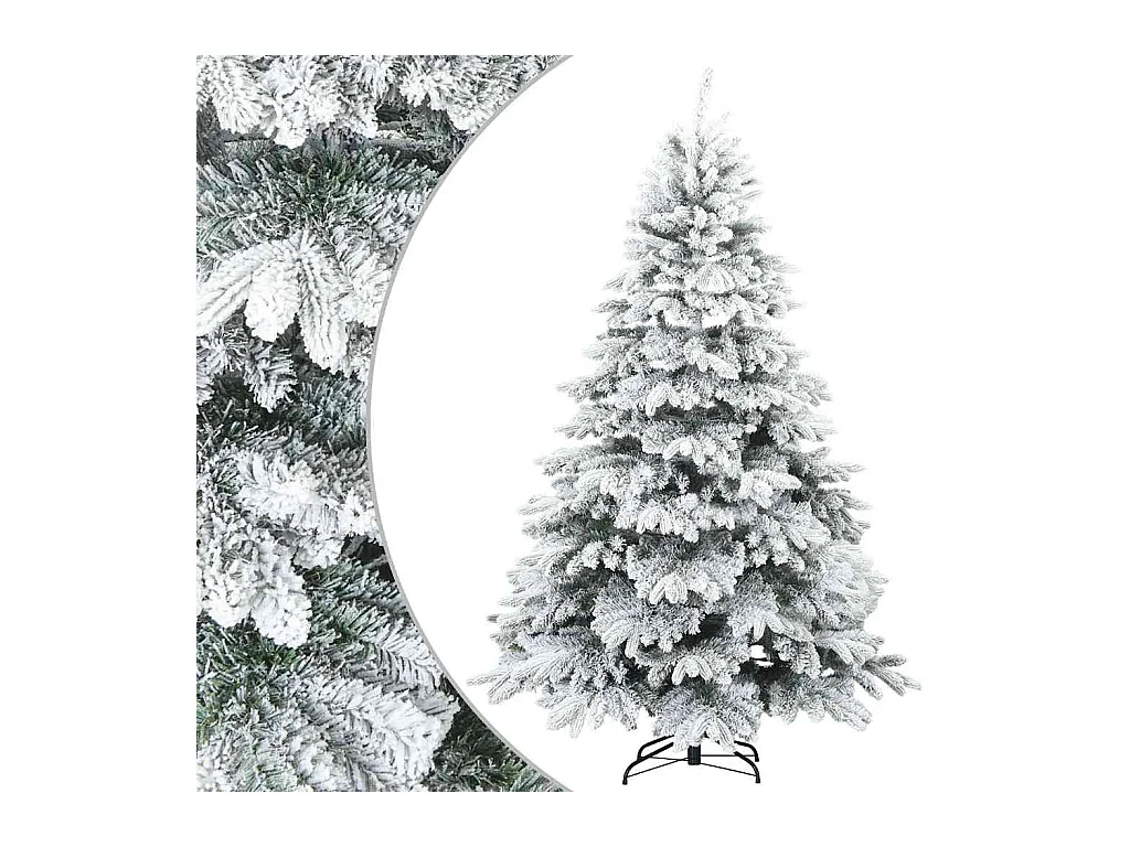 Árvore de Natal Artificial Moderna Hasteada com Neve Flocada